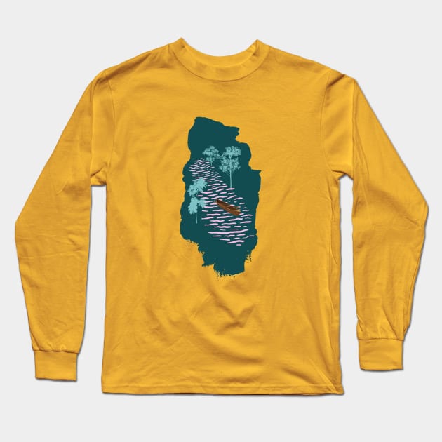 Amazon River Long Sleeve T-Shirt by Gaspar Luik